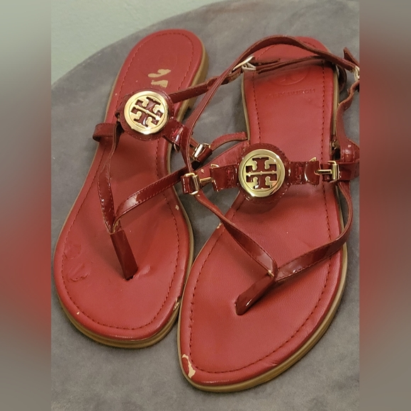 Tory Burch Ali Thong sandal Red size 9.5 - Picture 4 of 10